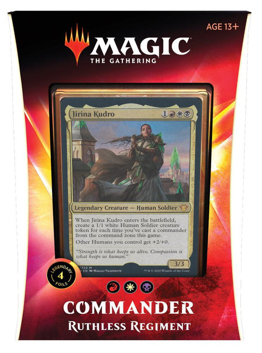 Magic The Gathering Commander 2020 Ruthless Regiment Commander Deck featuring Jirina Kudro