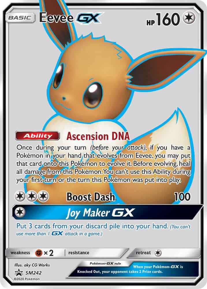 Japanese Pokémon Eevee GX 187/173 SM12a Tag Team GX All Stars Secret Rare Full Art Holo Near Mint trading card.