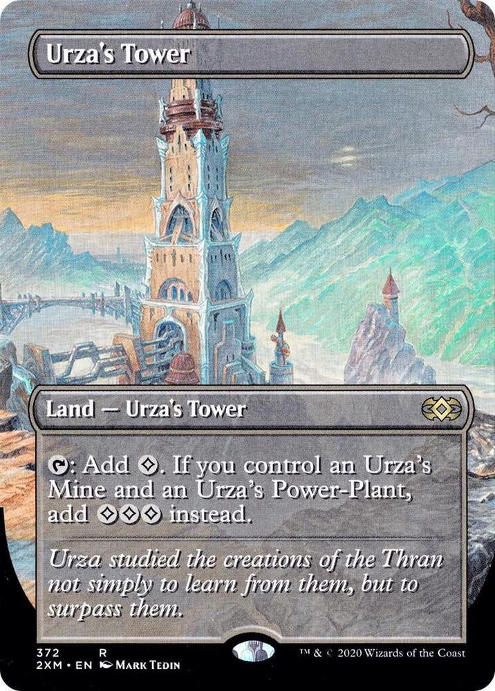 Urza's Tower Borderless Foil Double Masters 2XM MTG trading card