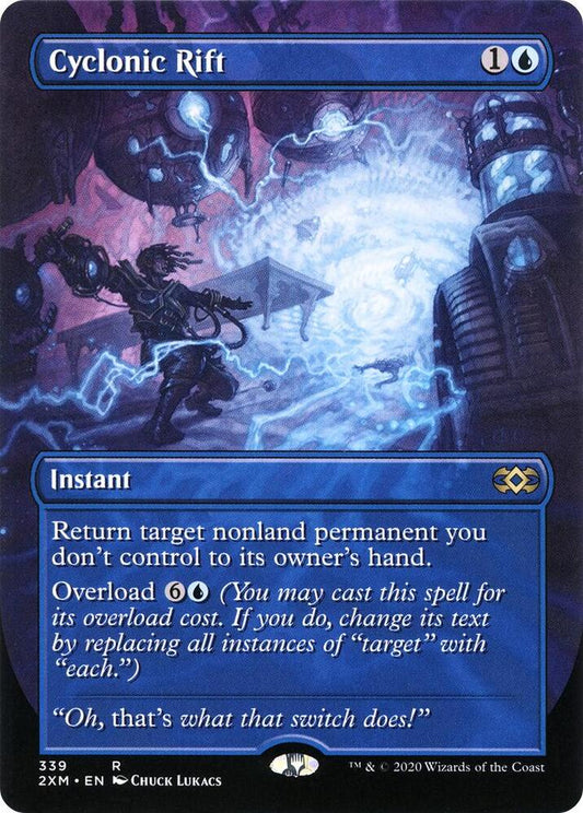Cycloidal Rift card from a collectible card game with robot and energy effects.