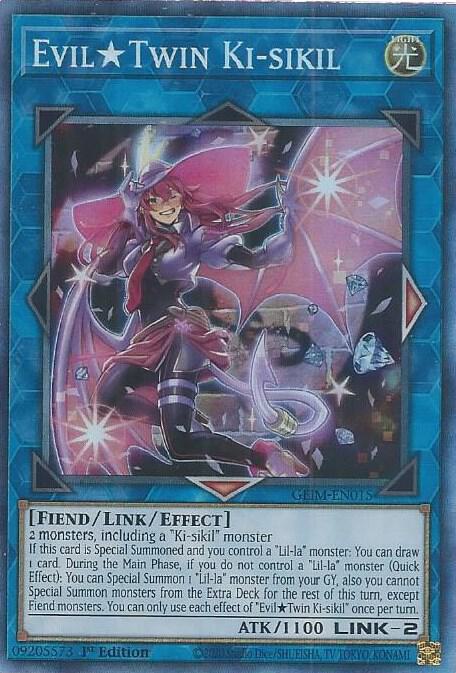 Yu-Gi-Oh! Evil Twin Ki-sikil Collector’s Rare GEIM-EN015 1st Edition