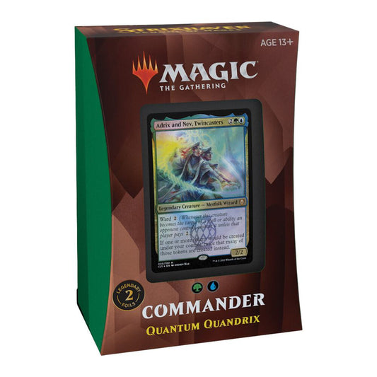 Magic The Gathering Commander 2021 Quantum Quandrix Commander Deck featuring Adrix and Nev Twincasters