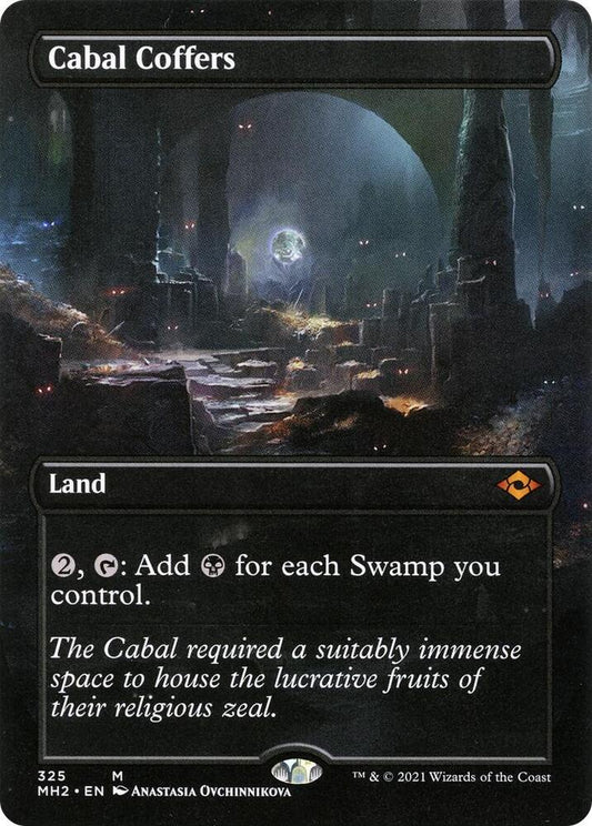 Borderless Cabal Coffers from Modern Horizons 2 (MH2) for Magic: The Gathering.