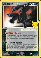Umbreon Gold Star 17/17 Holo Pokémon Celebrations Classic Collection Card – NM
