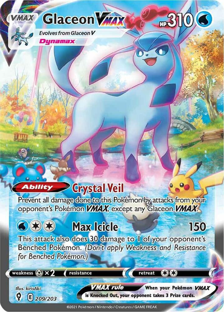 Glaceon VMAX 209/203 Alternate Art Secret Rare – Evolving Skies