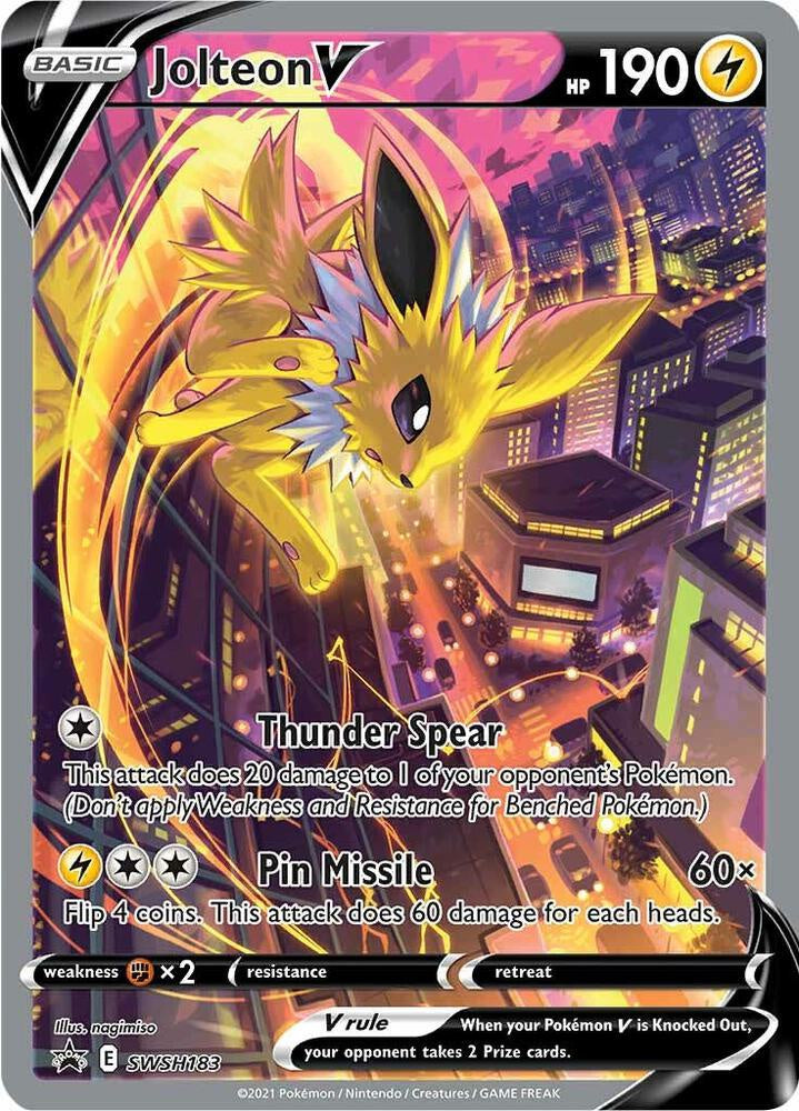 Jolteon V SWSH183 Full Art Promo Pokémon Card – Sword & Shield – NM