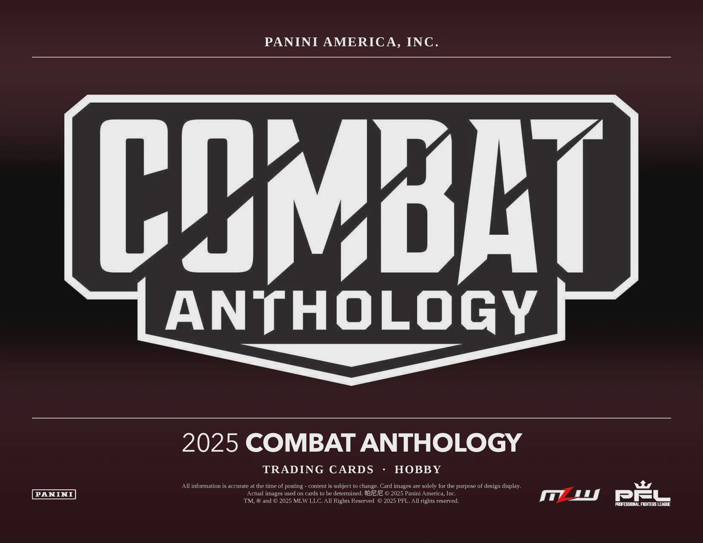 2025 Panini Combat Anthology Hobby Box featuring MMA, boxing, and wrestling athletes
