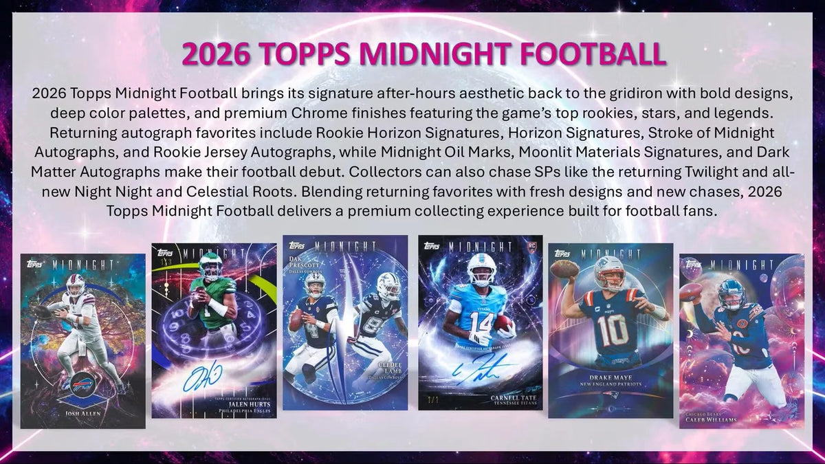 Pre Order 2026 Topps Midnight NFL Football Hobby Box