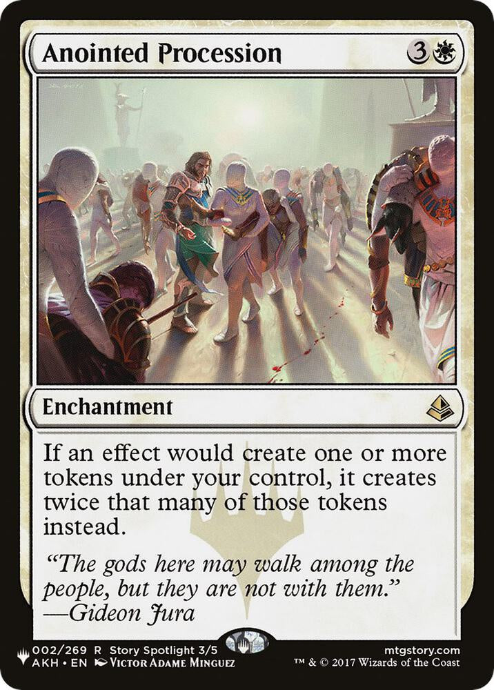 Anointed Procession The List LIST Magic the Gathering token doubling enchantment card.