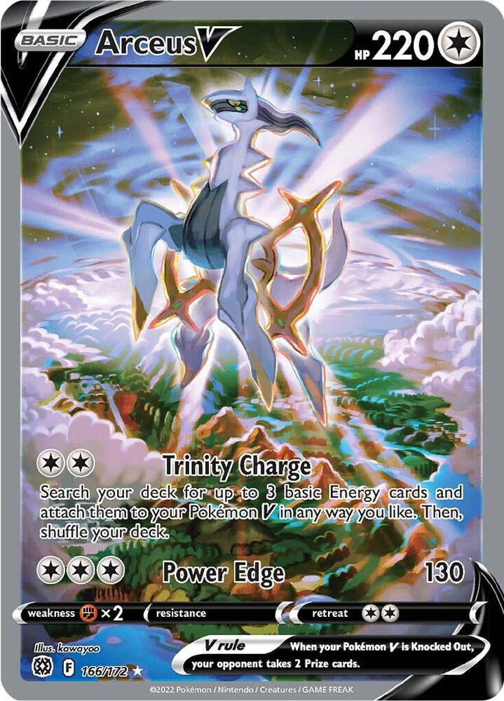 Pokémon Arceus V 166/172 Brilliant Stars Alternate Full Art Holo NM