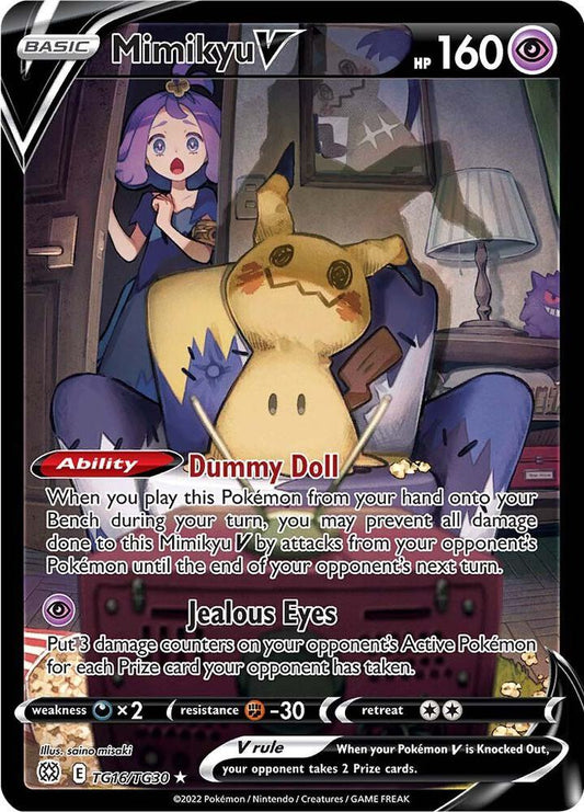 Mimikyu V TG16/TG30 Brilliant Stars Trainer Gallery Pokémon Card