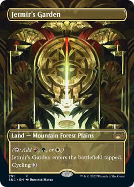 Card featuring 'Jetmir's Garden' with intricate design and text