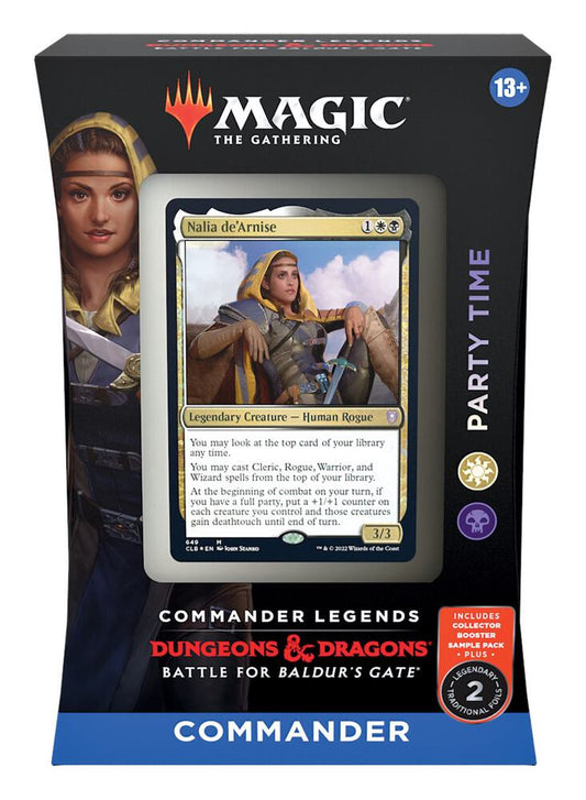 Magic The Gathering Commander Legends Battle for Baldur's Gate Party Time Commander Deck featuring Nalia de'Arnise