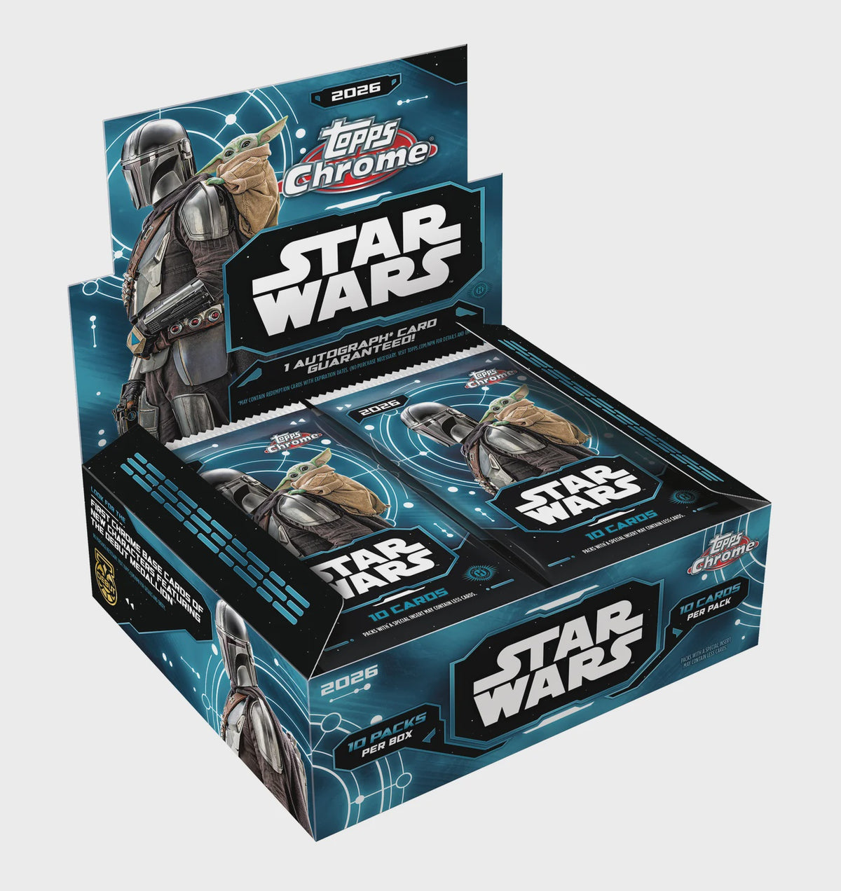 2026 Topps Star Wars Chrome Hobby Box factory sealed trading card box.