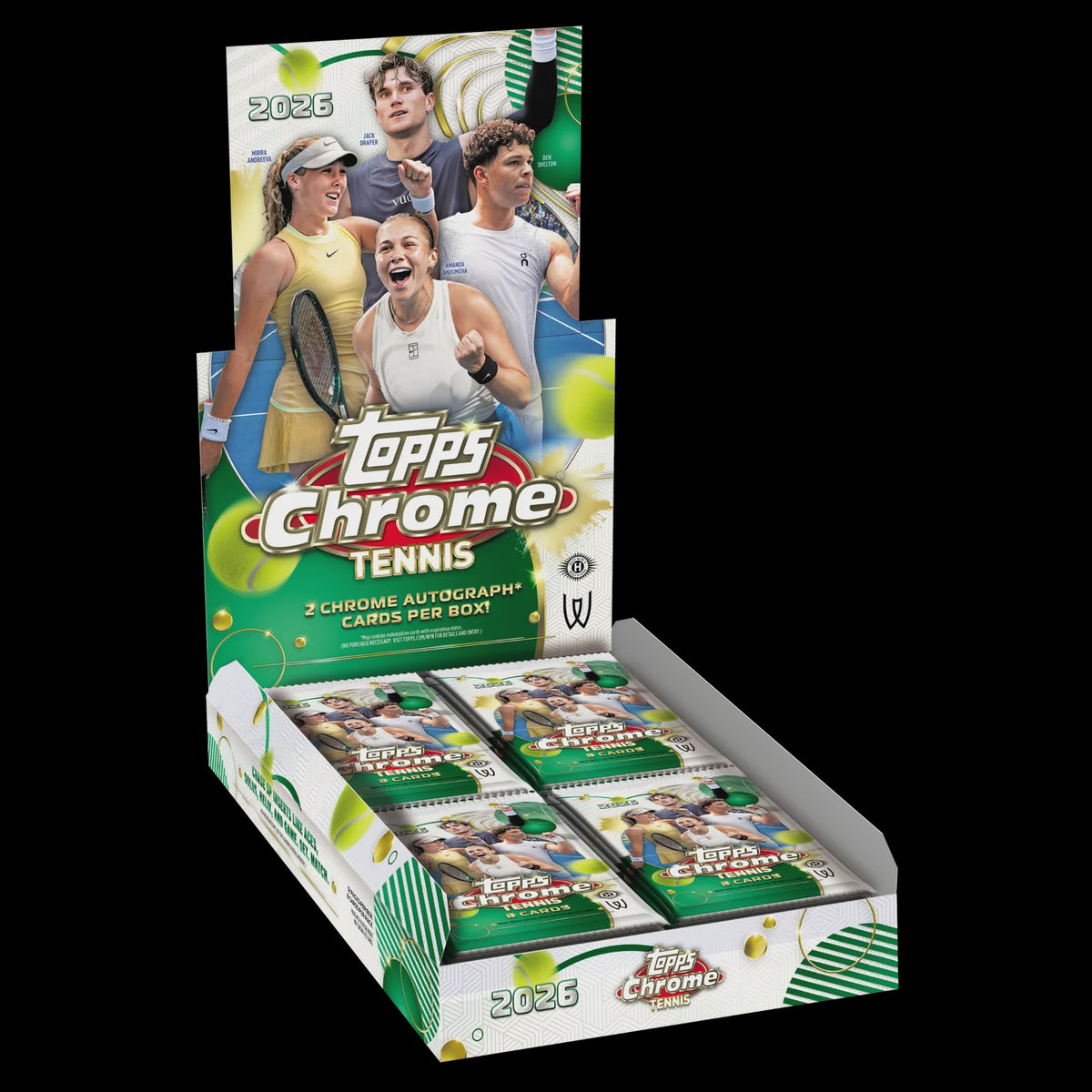 2026 Topps Chrome Tennis Hobby Box factory sealed trading card box.