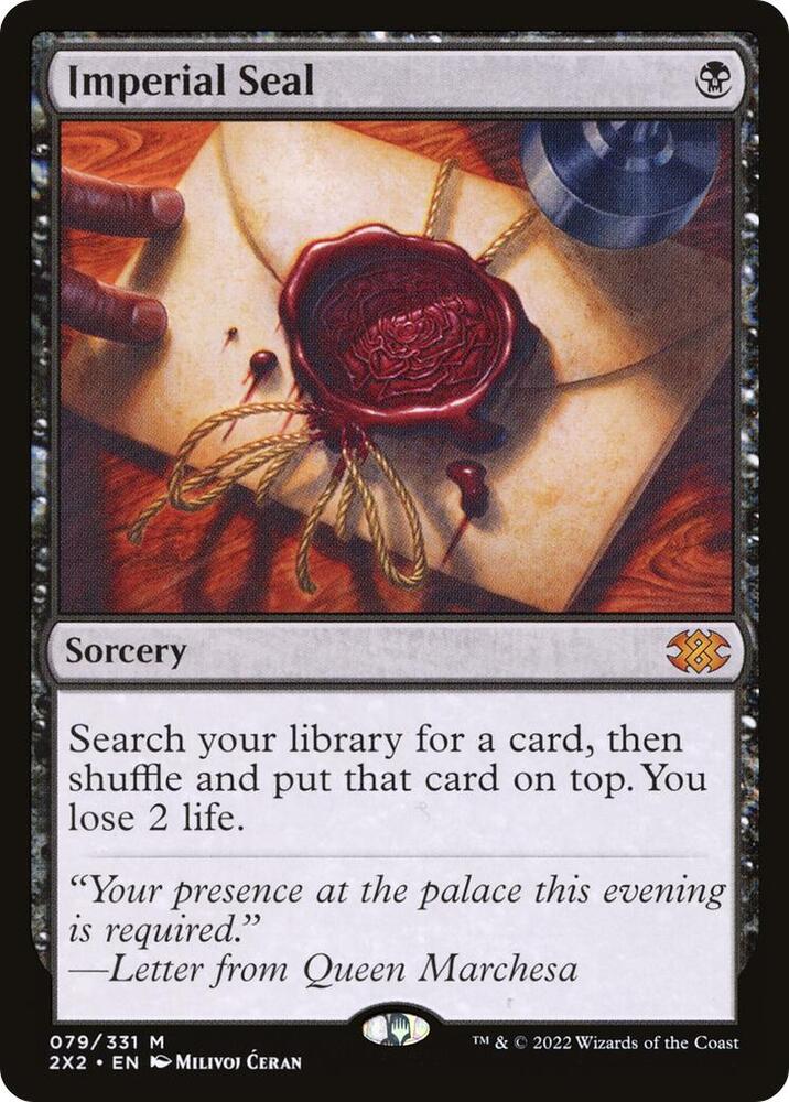 Imperial Seal Double Masters 2022 2X2 Magic the Gathering card