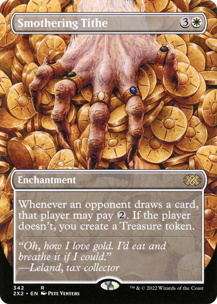 Smothering Tithe Borderless Foil Double Masters 2022 MTG trading card