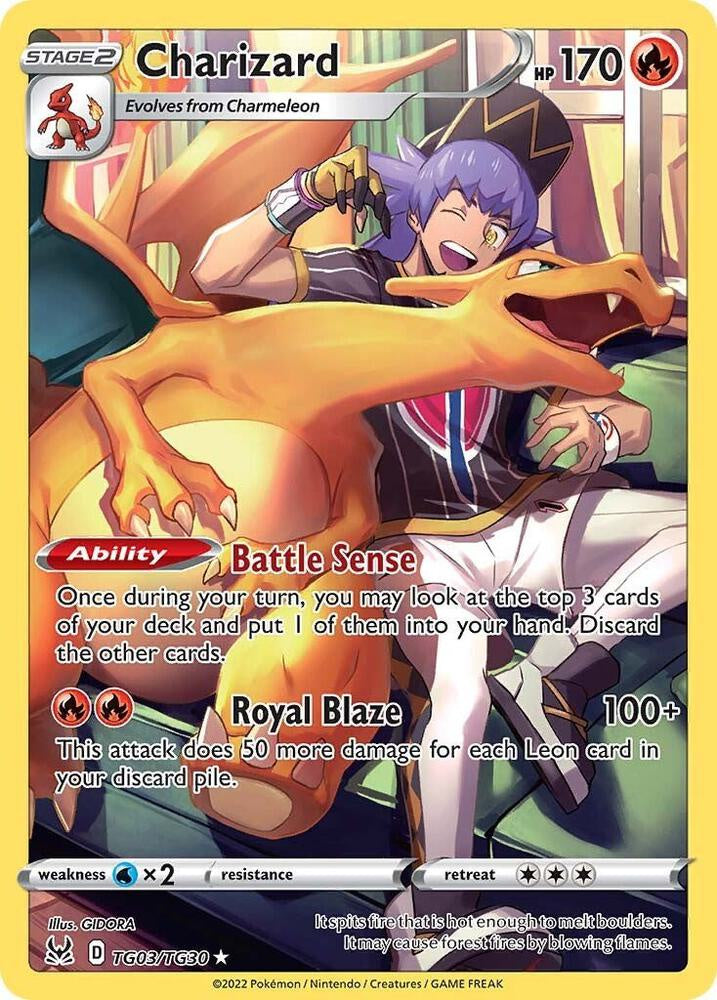 Pokemon Charizard TG03/TG30 Lost Origins NM Card