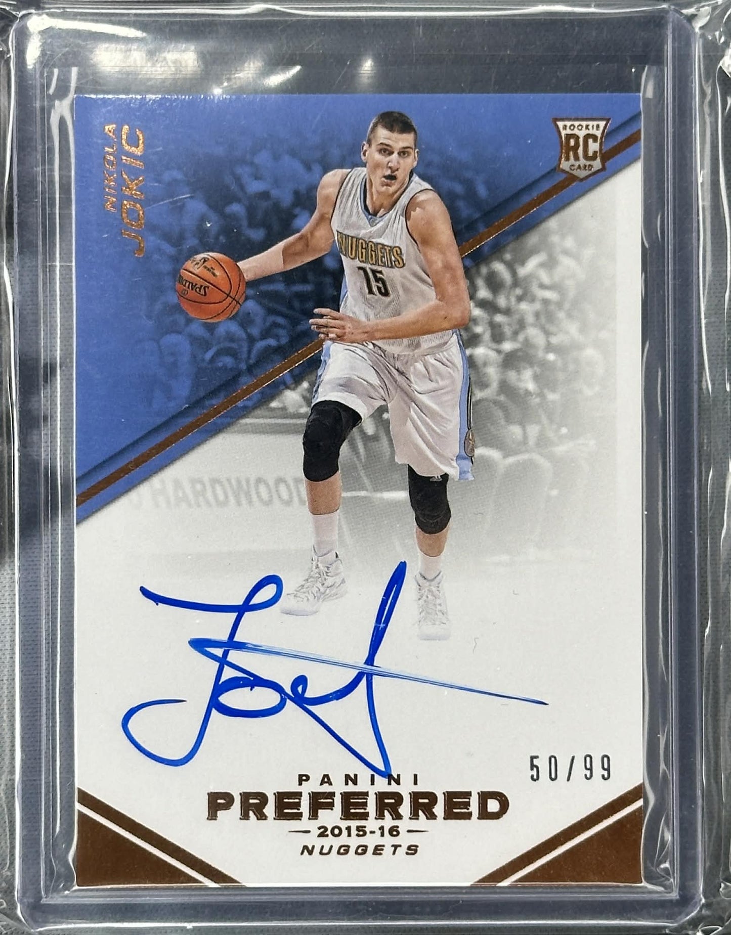 2015-16 Panini Preferred Nikola Jokić Rookie Autographs RC auto card serial numbered /99 basketball autograph