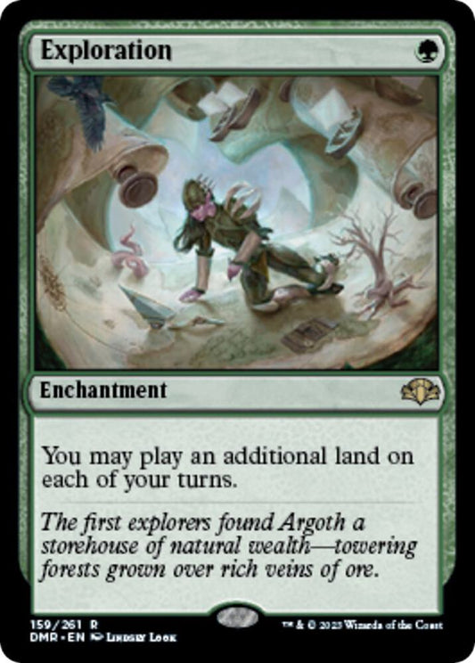 Exploration #159 Rare from Magic the Gathering Dominaria Remastered DMR, Near Mint green enchantment allowing an additional land play each turn.