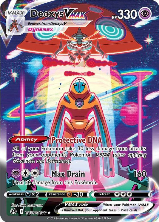 Deoxys VMAX GG45/GG70 Holo Ultra Rare – Crown Zenith Galarian Gallery NM