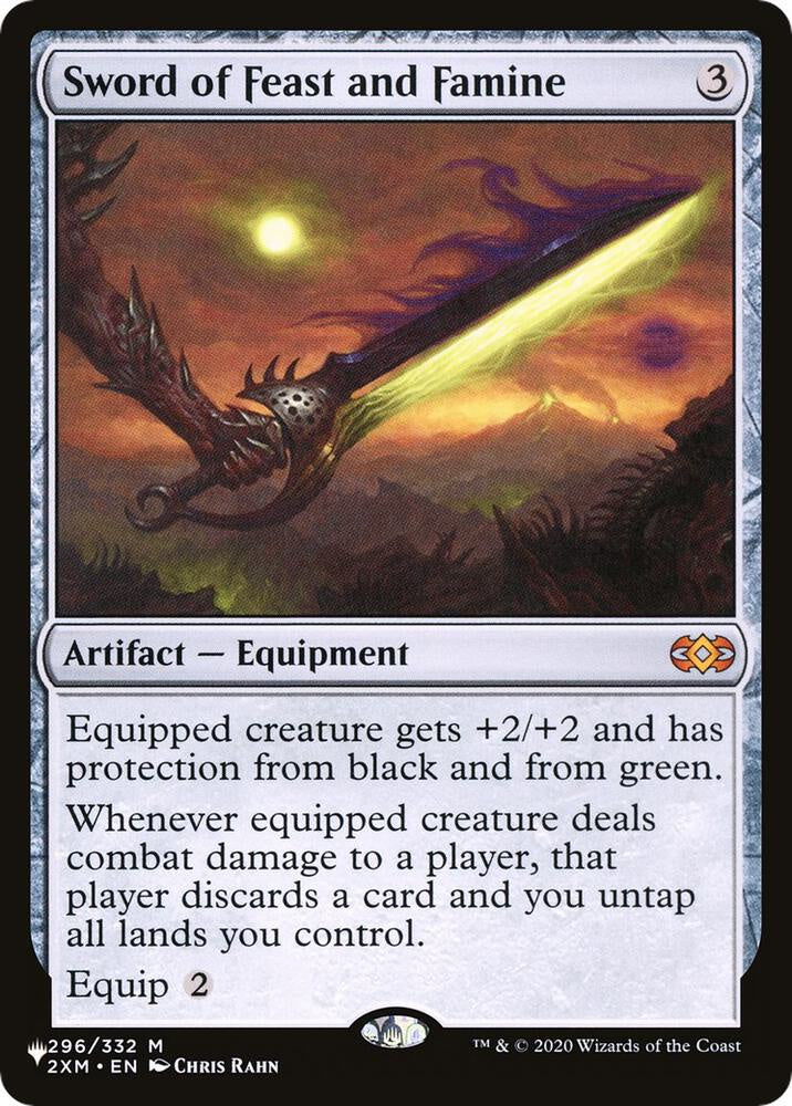 Sword of Feast and Famine MTG card from The List Reprints (LIST).