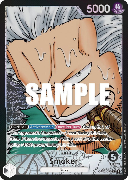 Smoker 093 Alternate Art One Piece TCG Paramount War OP02 Card