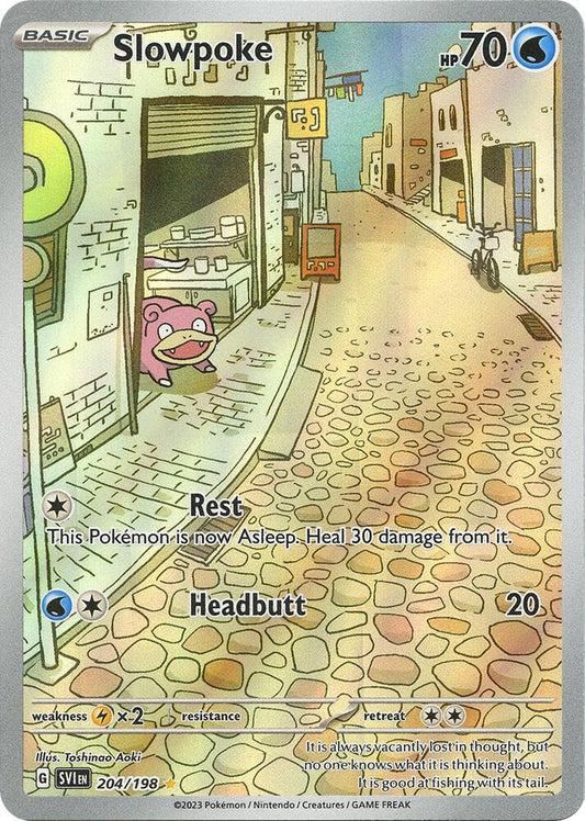 Pokemon Slowpoke 204/198 Scarlet and Violet Illustration Rare NM Card