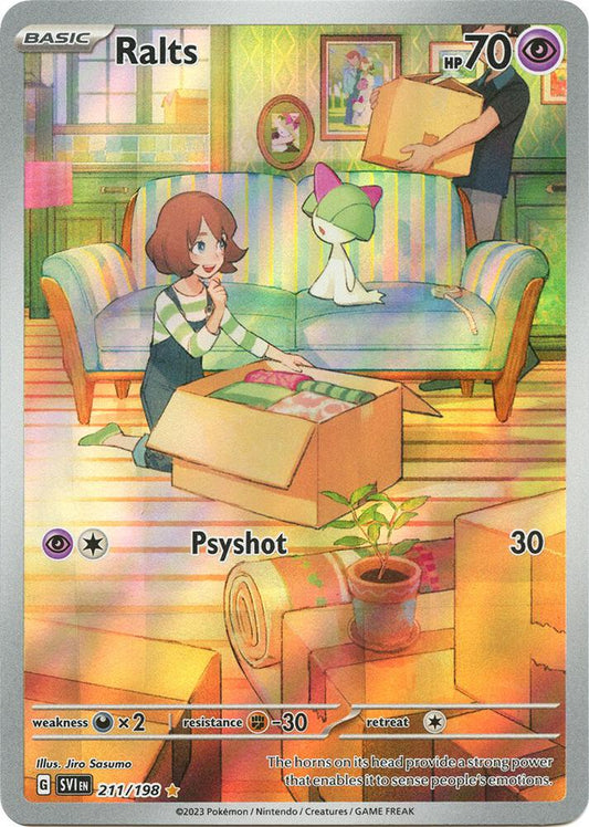 Ralts 211/198 Scarlet and Violet Illustration Rare Near Mint Pokemon card