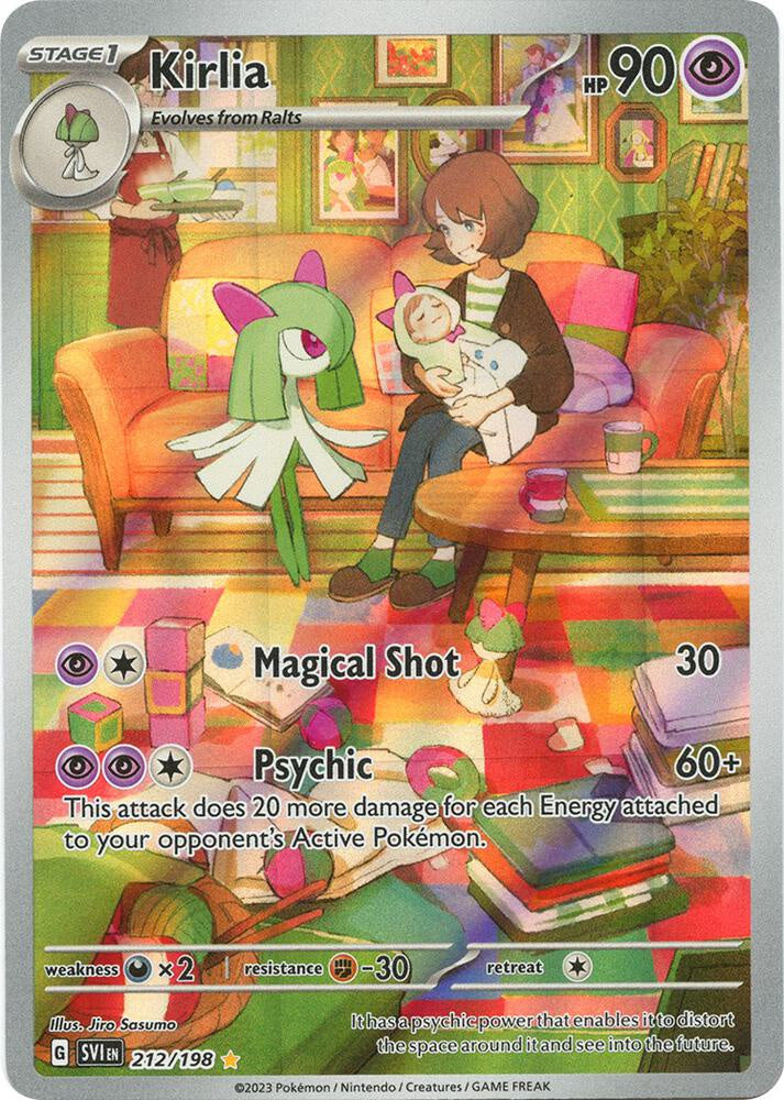 Kirlia 212/198 Scarlet and Violet Illustration Rare Near Mint Pokemon card