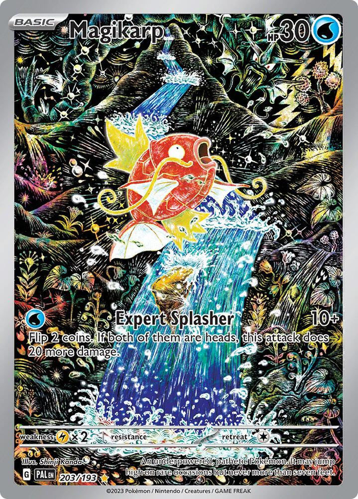 Pokemon Magikarp 203/193 Paldea Evolved Illustration Rare LP Card