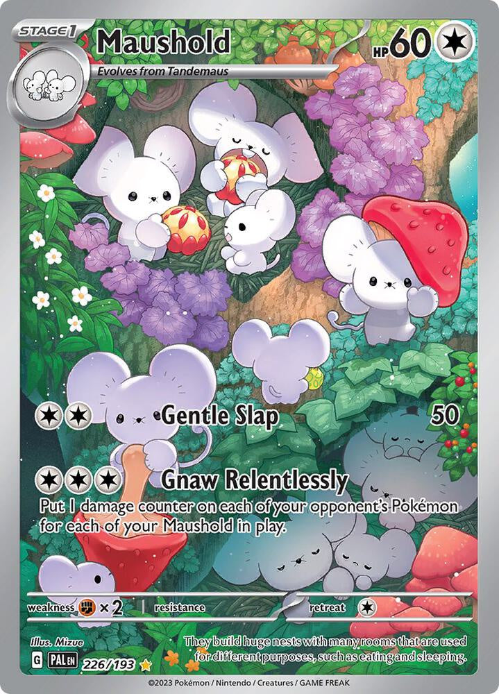Pokémon Maushold 226/193 Paldea Evolved Illustration Art Rare Card Near Mint Condition