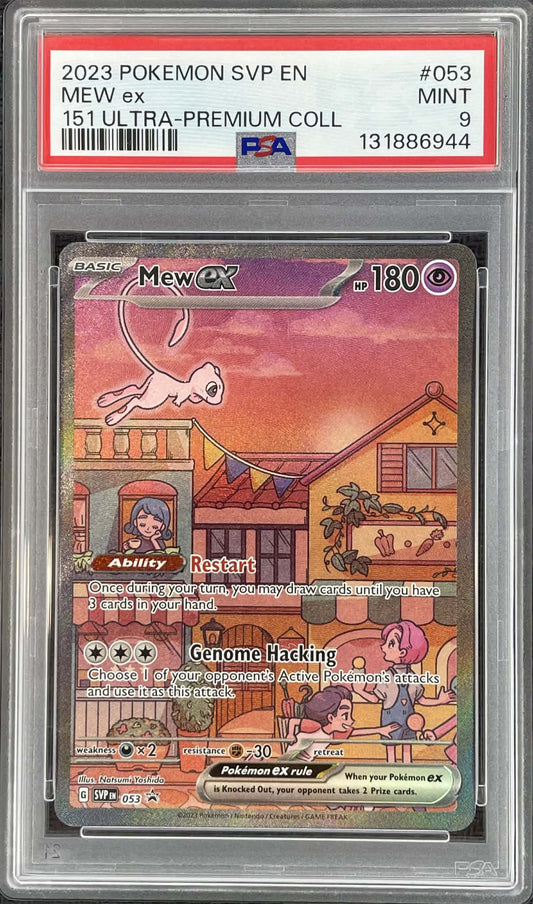 Pokémon Mew ex SVP053 Black Star Promo PSA 9 Mint graded Pokémon trading card.