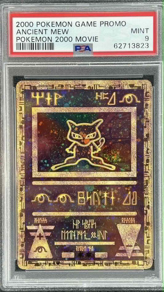 2000 Pokémon Game Promo Ancient Mew PSA 9 Mint graded Pokémon trading card.