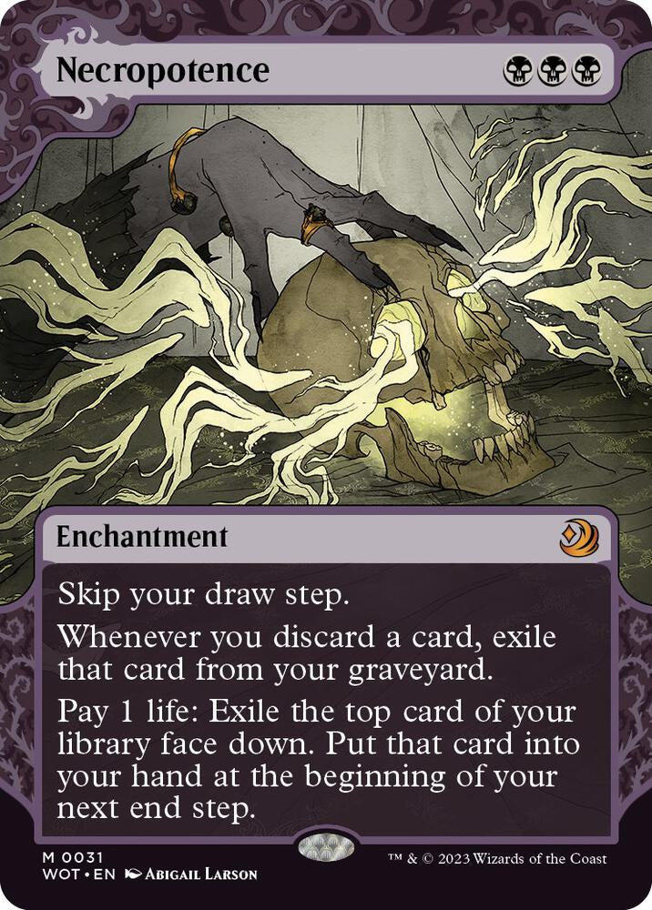 Necropotence Foil Enchanting Tales Wilds of Eldraine WOT MTG trading card