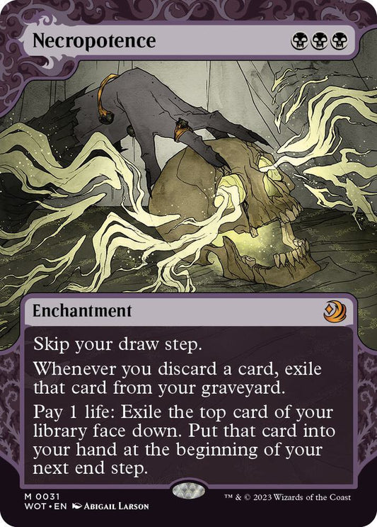 Necropotence Foil Enchanting Tales Wilds of Eldraine WOT MTG trading card
