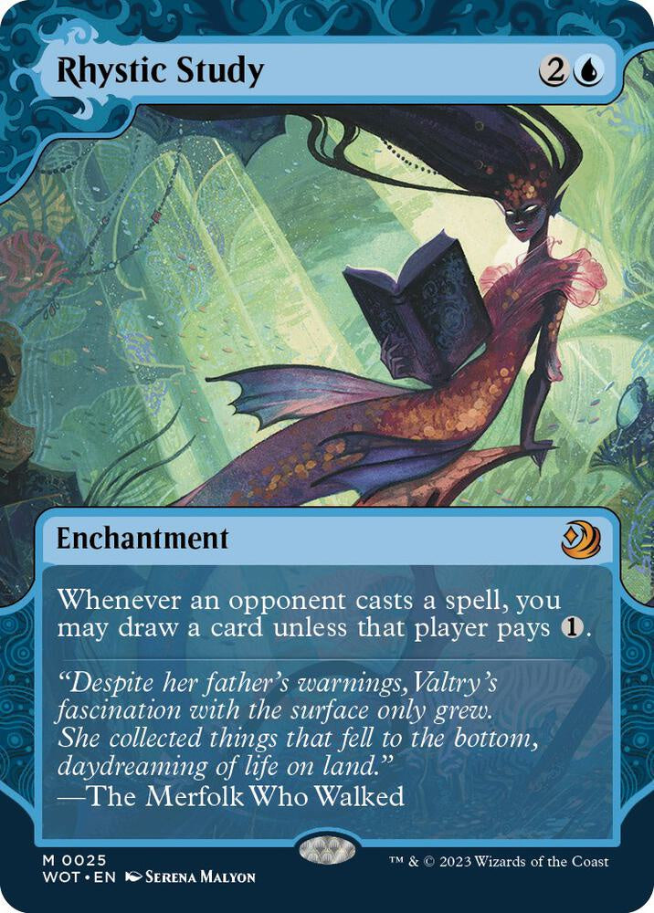 Rhystic Study Wilds of Eldraine Enchanting Tales WOT MTG trading card