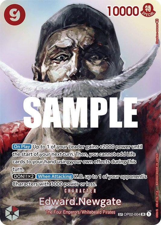 Edward.Newgate SP card from Kingdoms of Intrigue OP04, featuring special parallel artwork from the One Piece Card Game.