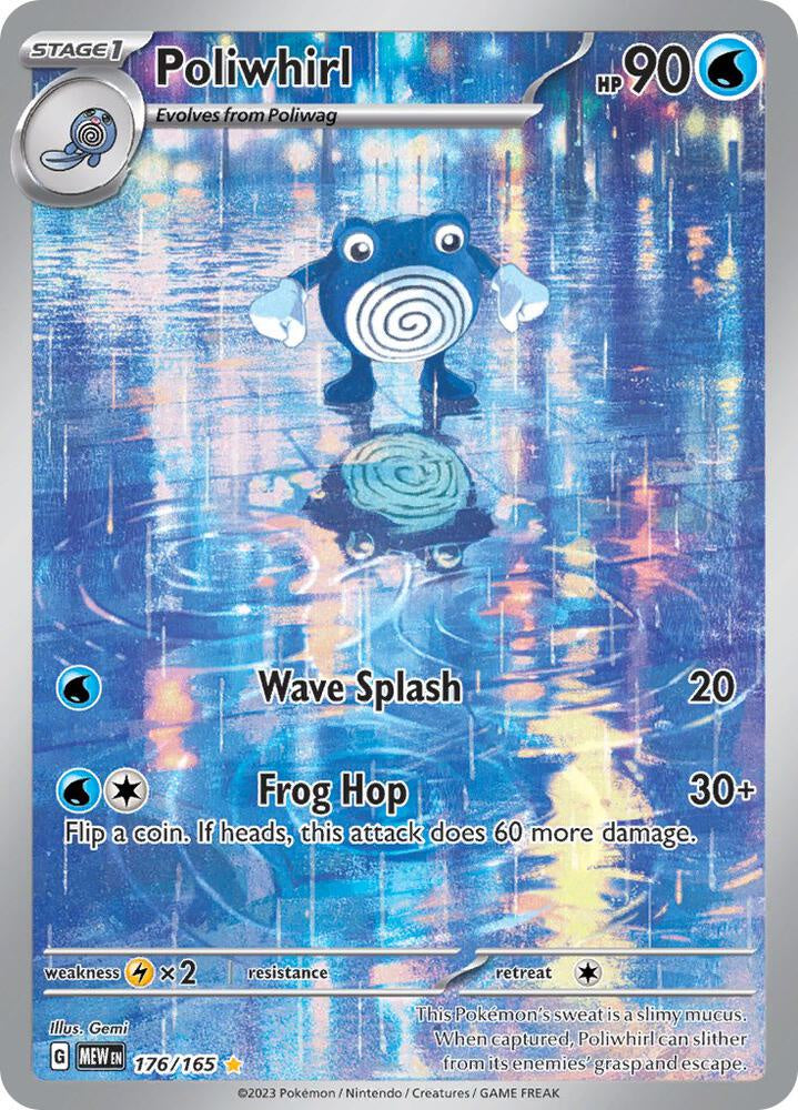 Pokemon Poliwhirl 176/165 Pokemon 151 Illustration Rare NM Card