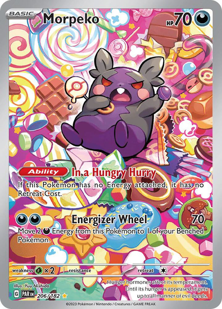 Morpeko 206/182 Paradox Rift SV04 Pokémon TCG Illustration Rare