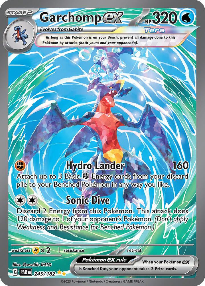 Garchomp ex 245/182 Paradox Rift Special Illustration Rare NM Pokemon Card