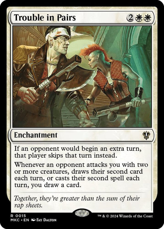 Trouble in Pairs Commander Murders at Karlov Manor MKC Magic the Gathering card