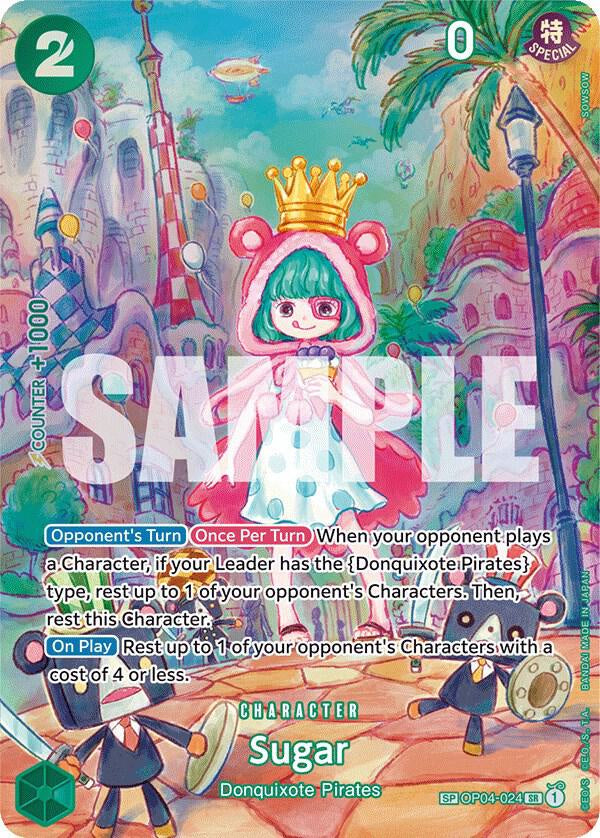 Sugar SP Special Rare OP06 Wings of the Captain One Piece TCG card.