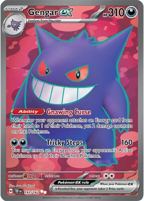 Gengar EX Ultra Rare Holo 193/162 Pokémon Temporal Forces Card NM
