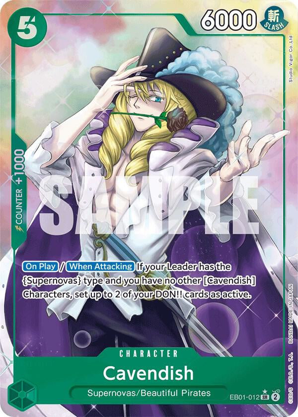 Cavendish Alternate Art EB-01 Extra Booster Memorial Collection One Piece TCG card.