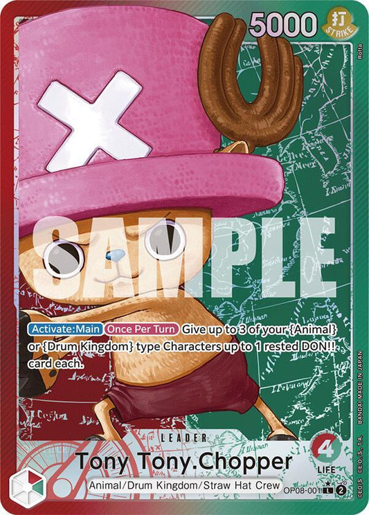 Tony Tony Chopper 001 Parallel card from One Piece Card Game Two Legends OP08.