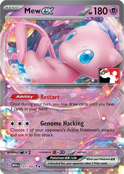 Pokemon Mew ex 151/165 Play Pokémon Prize Pack Stamp English NM Card