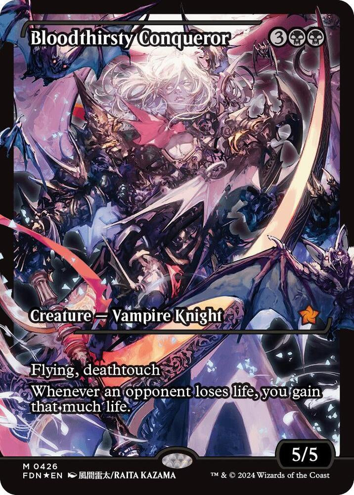 Bloodthirsty Conqueror Showcase Foil Foundations FDN MTG Card