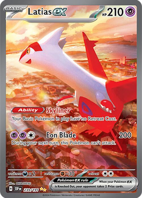 Latias ex 239/191 SV08 Surging Sparks Pokémon Card – Near Mint