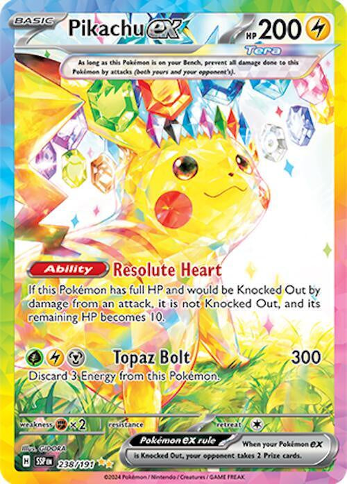 Product image of Pikachu ex – 238/191 – Special Illustration Rare (NM) | Pokémon TCG Surging Sparks